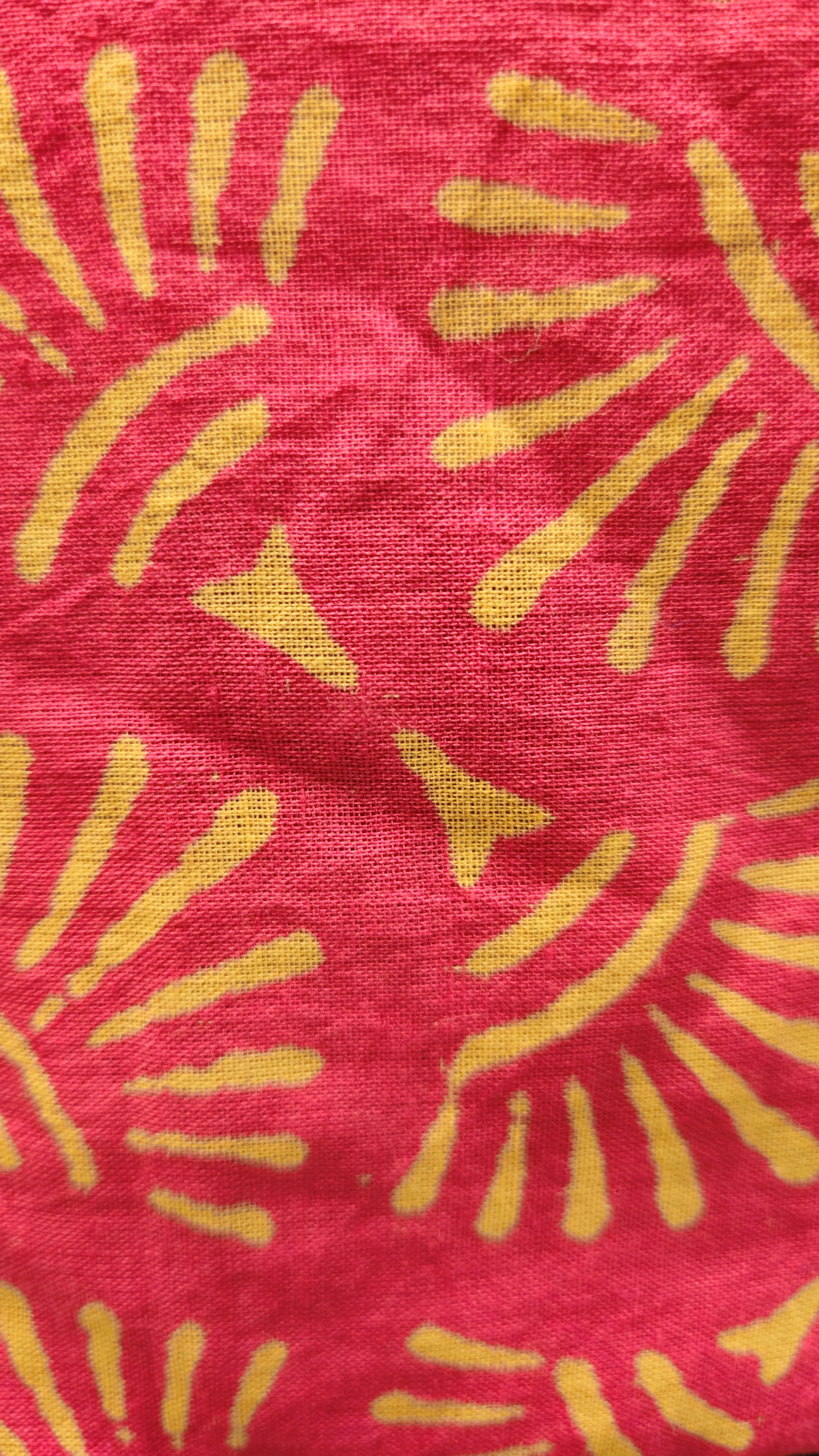 Pink block print padded blouse